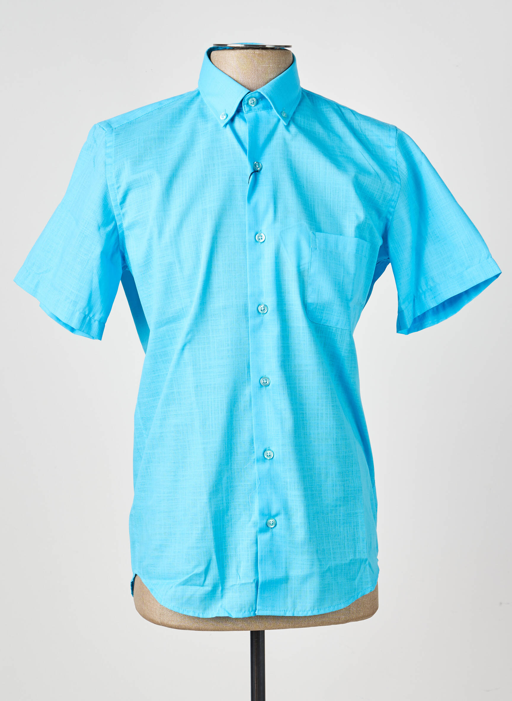Chemise manches courtes poches bleu DARIO BELTRAN homme