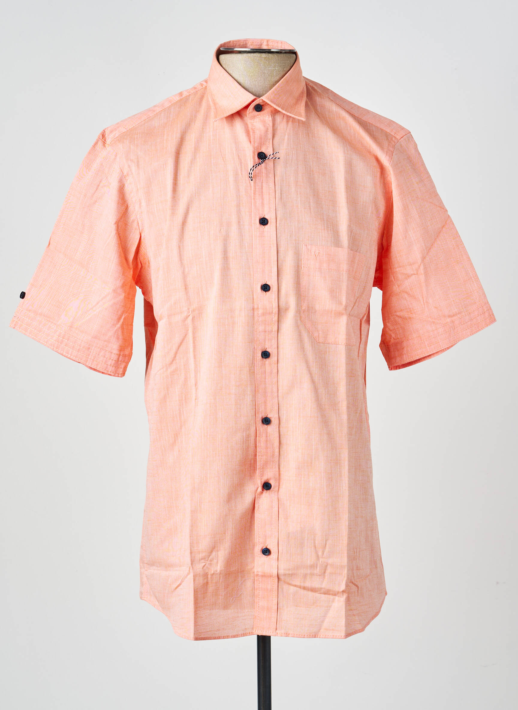 Chemise manches courtes poches orange MARVELIS homme