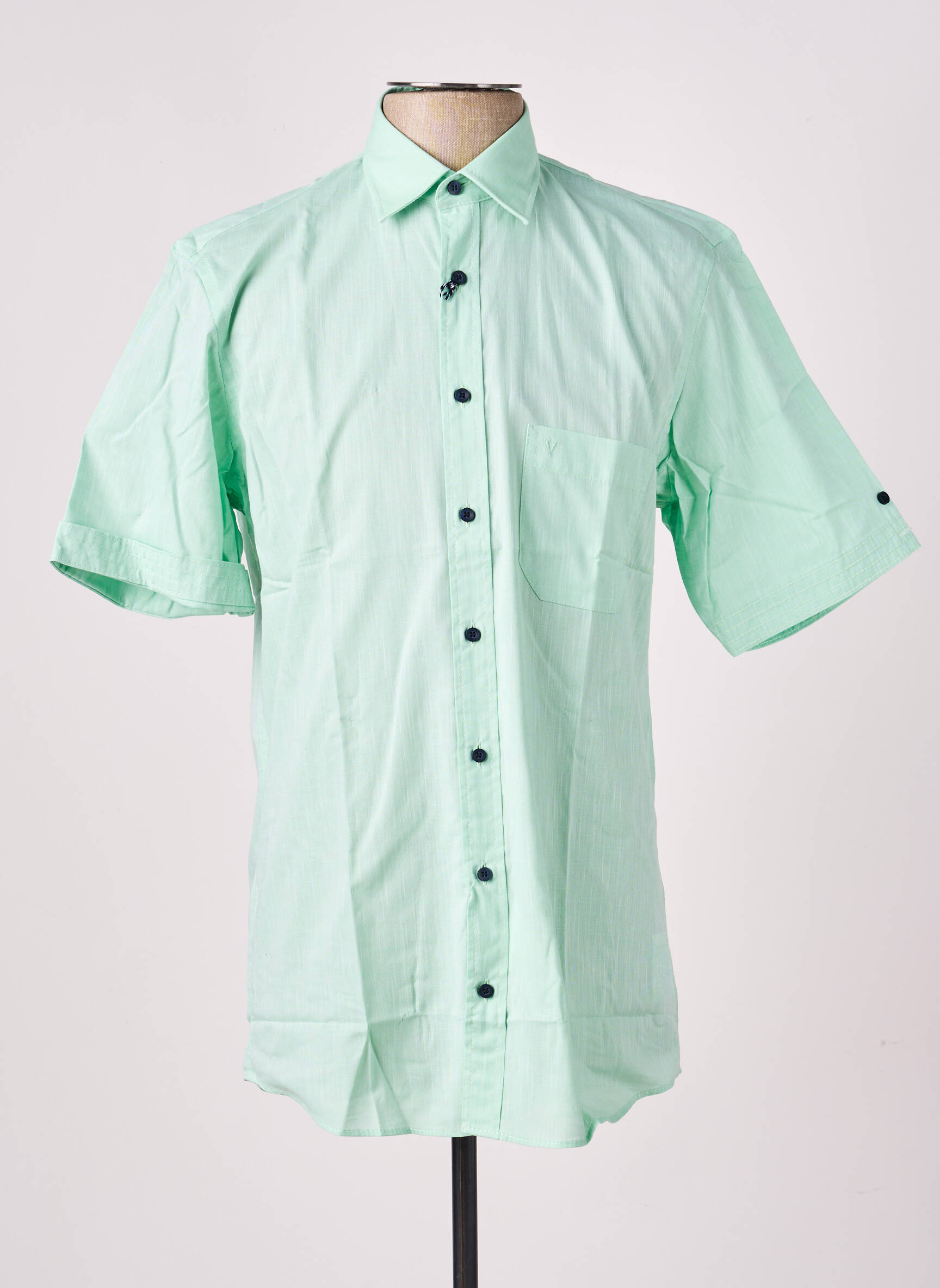 Chemise manches courtes poches vert MARVELIS homme