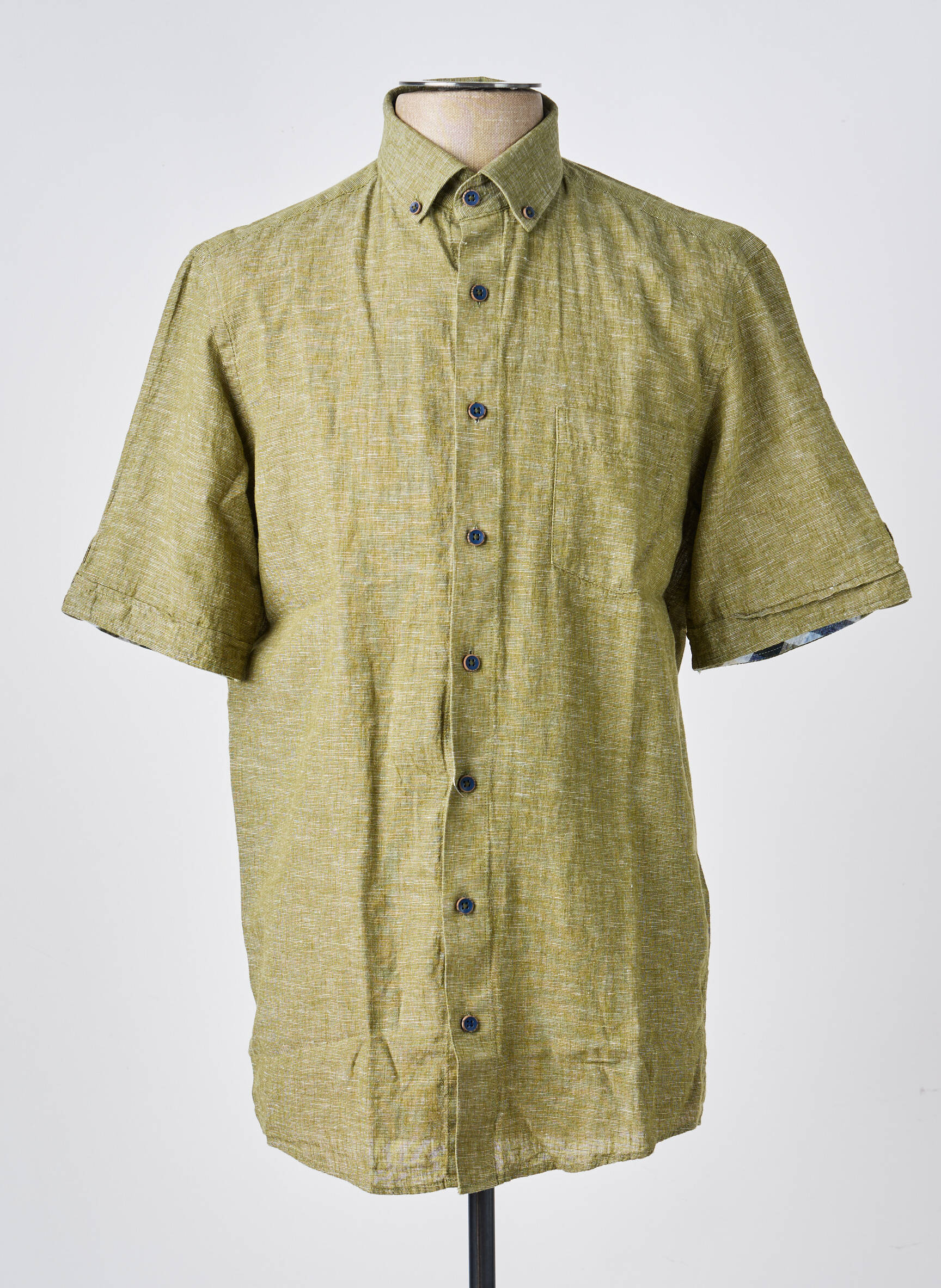Chemise manches courtes poches vert REDMOND homme