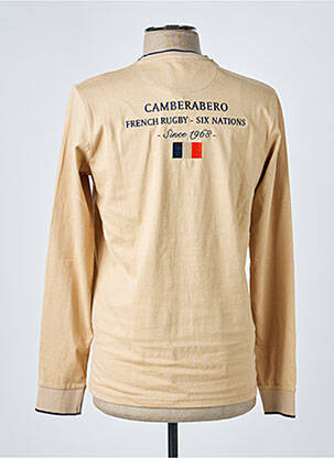 T-shirt broderie manches longues beige CAMBERABERO homme