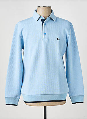 Sweat-shirt stretch manches longues bleu STIL PARK homme
