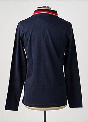 Polo manches longues manches longues bleu ELLE EST OU LA MER homme