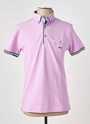 Polo stretch manches courtes violet DARIO BELTRAN homme