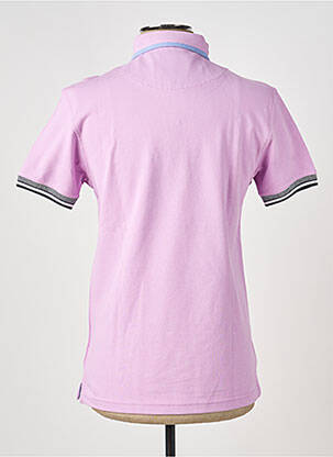 Polo stretch manches courtes violet DARIO BELTRAN homme