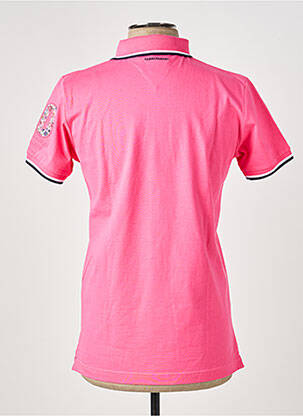 Polo tissage jersey manches courtes rose CAMBERABERO homme
