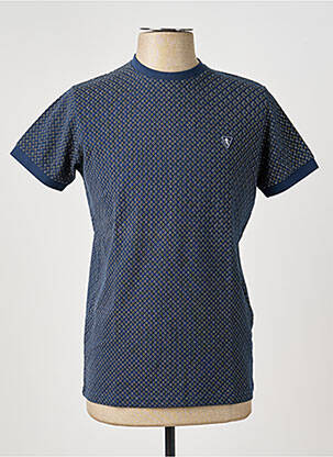 T-shirt coupe cintrée manches courtes bleu CAMBERABERO homme