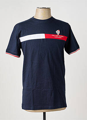 T-shirt coupe cintrée manches courtes bleu CAMBERABERO homme