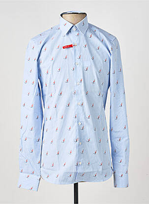 Chemise manches longues coupe cintrée bleu MARVELIS homme