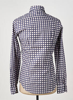 Chemise manches longues imprimé carreaux bleu DARIO BELTRAN homme