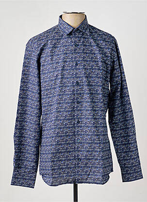 Chemise manches longues poches bleu MARVELIS homme