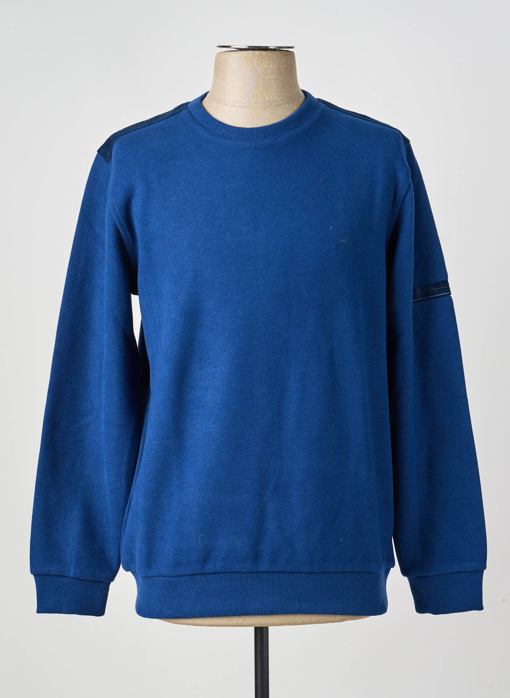 Sweat-shirt stretch manches longues bleu STIL PARK homme