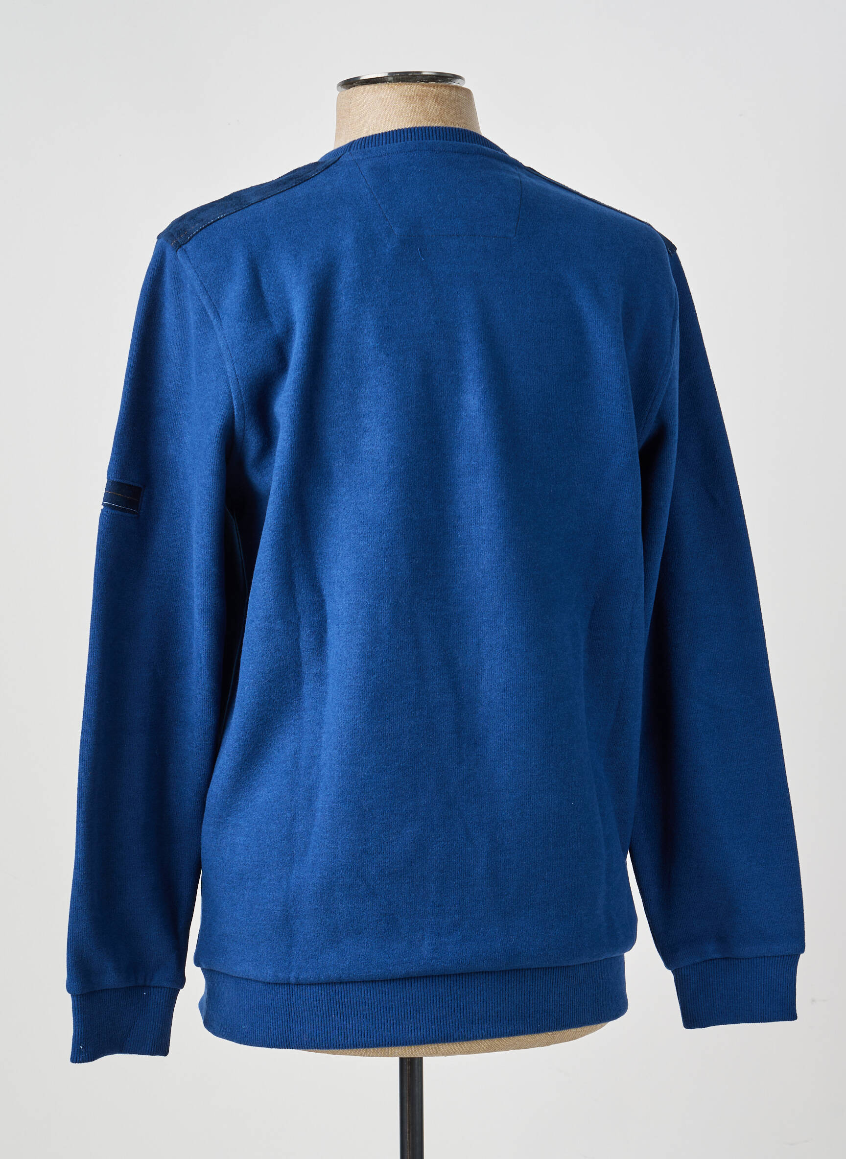 Sweat-shirt stretch manches longues bleu STIL PARK homme