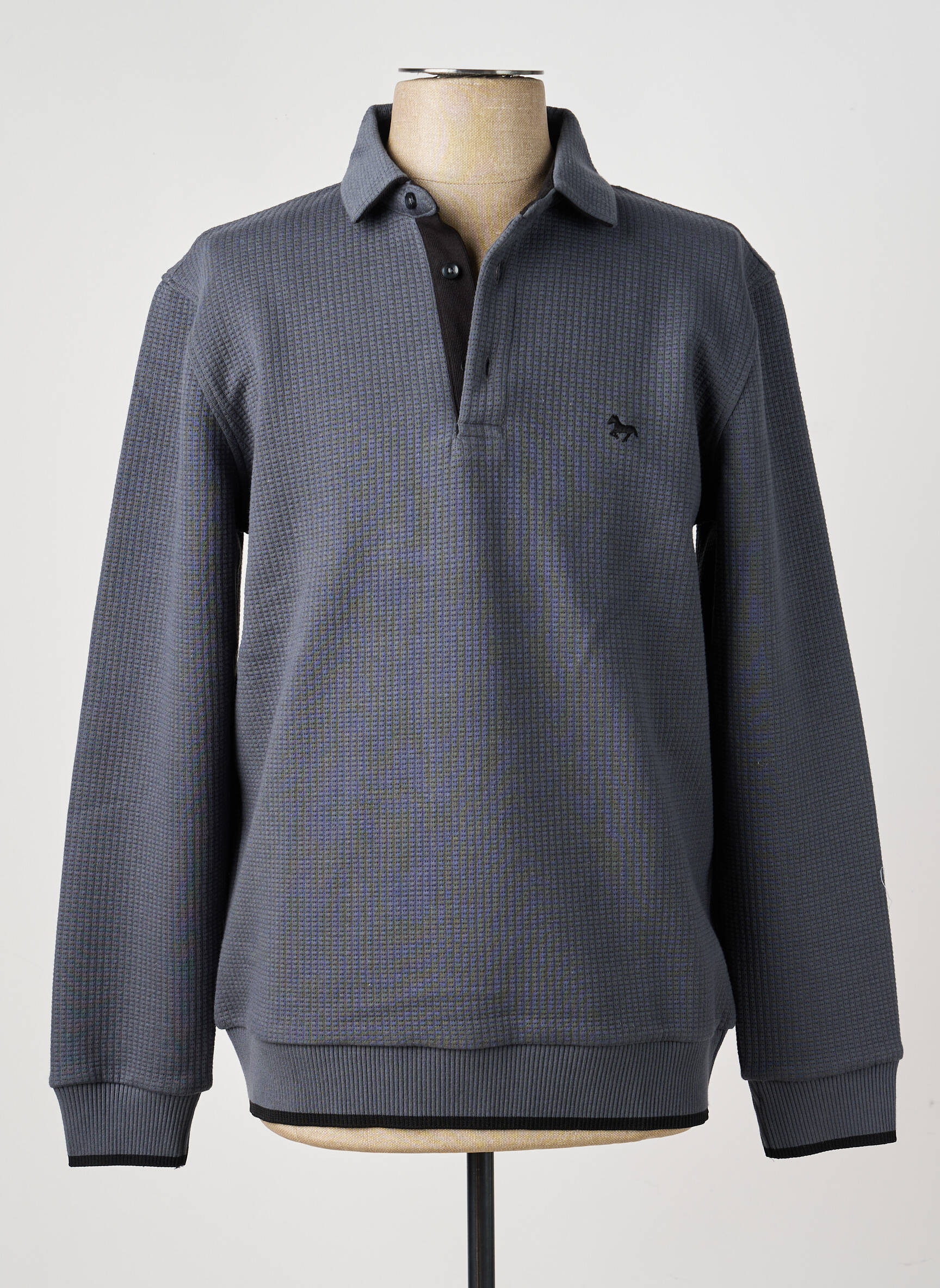 Sweat-shirt stretch manches longues gris STIL PARK homme