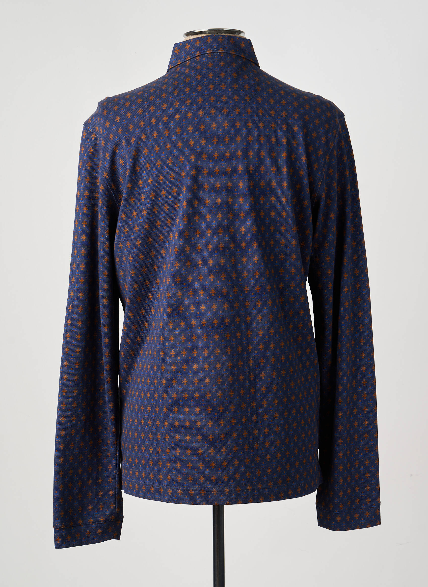 Polo manches longues manches longues bleu DARIO BELTRAN homme
