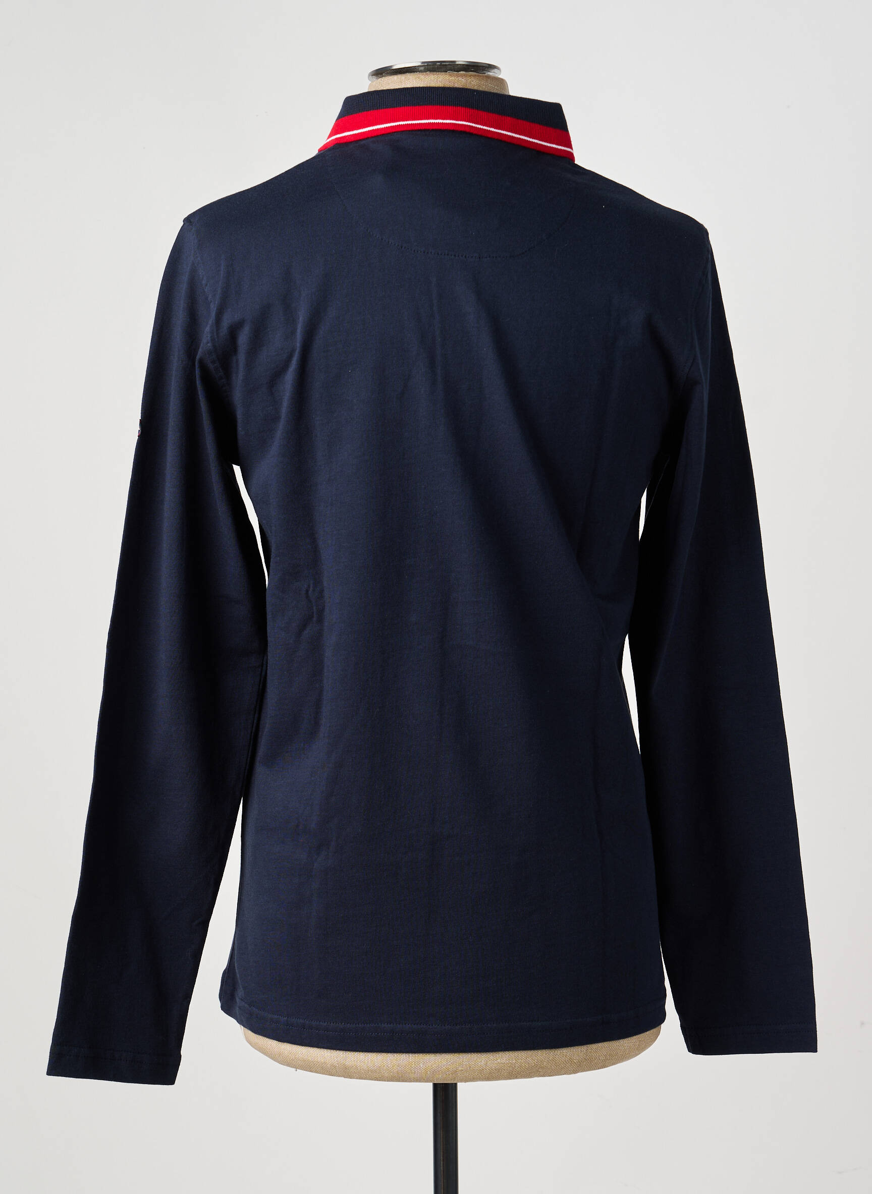 Polo manches longues manches longues bleu ELLE EST OU LA MER homme