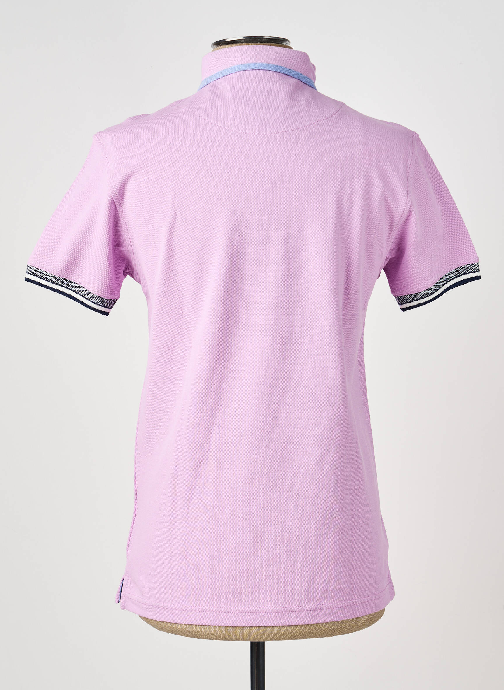 Polo stretch manches courtes violet DARIO BELTRAN homme