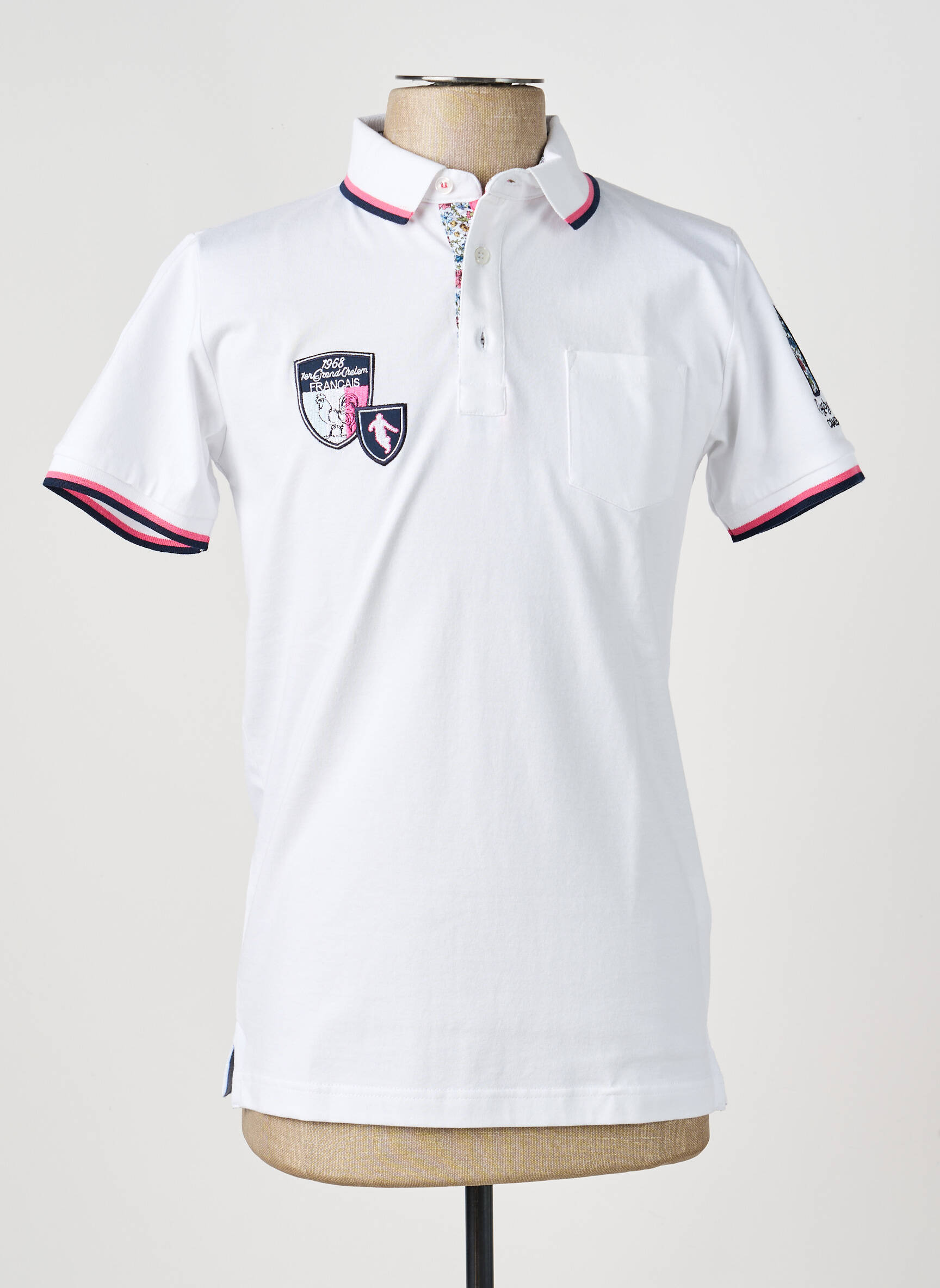 Polo tissage jersey manches courtes blanc CAMBERABERO homme