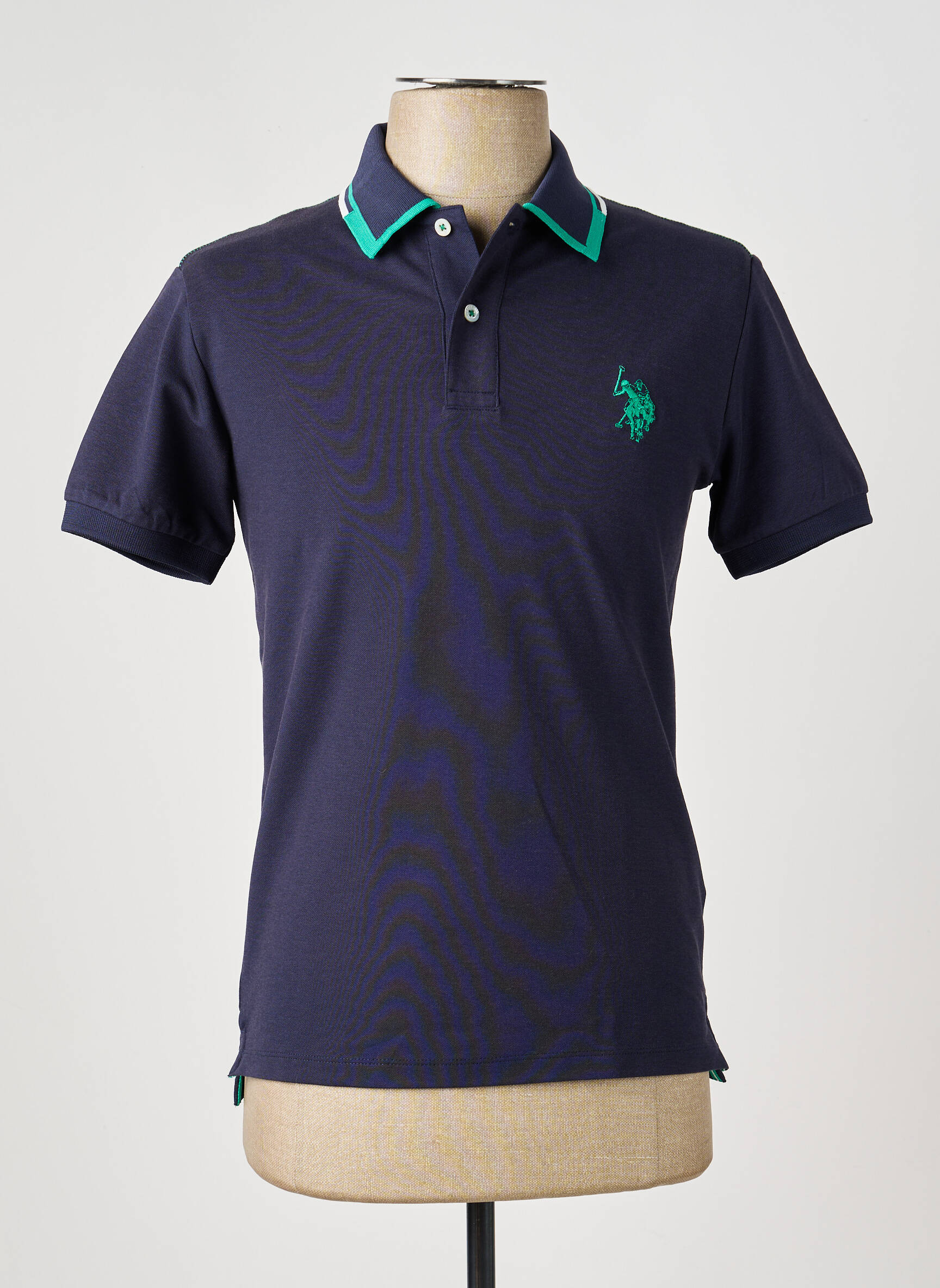 Polo sérigraphie manches courtes bleu U.S. POLO ASSN homme