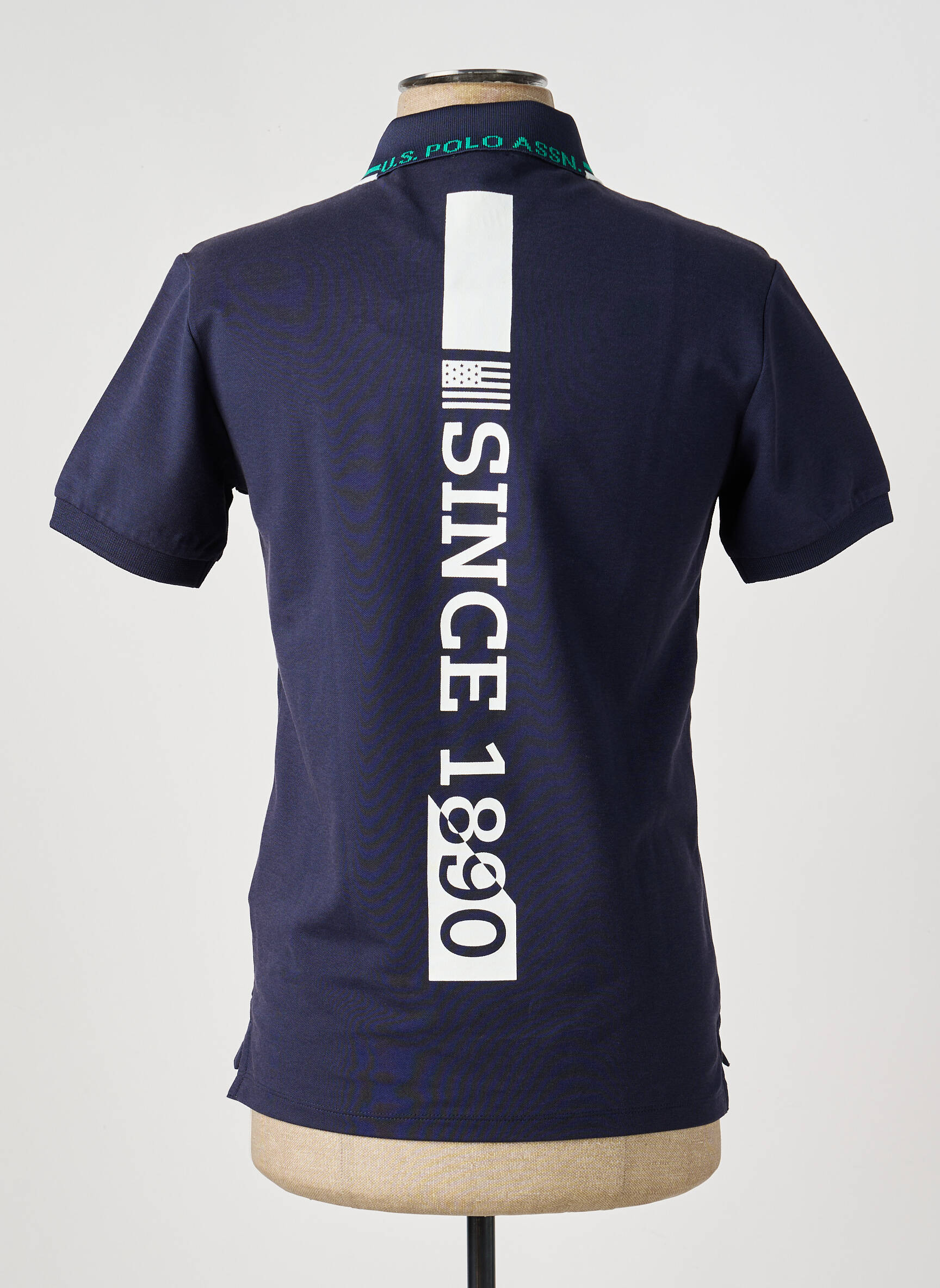 Polo sérigraphie manches courtes bleu U.S. POLO ASSN homme