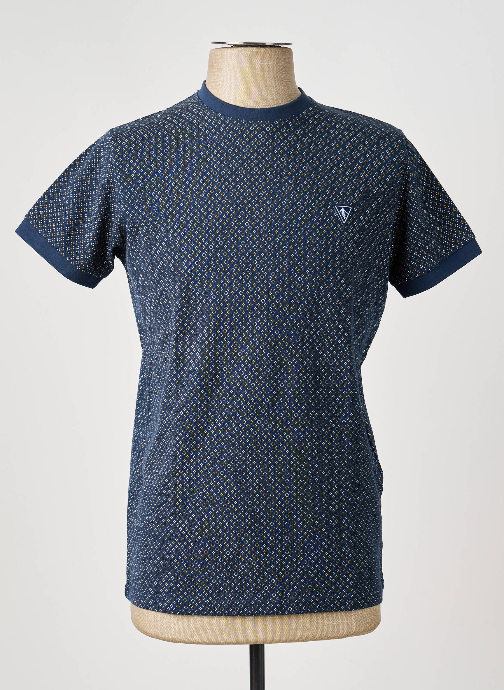T-shirt coupe cintrée manches courtes bleu CAMBERABERO homme