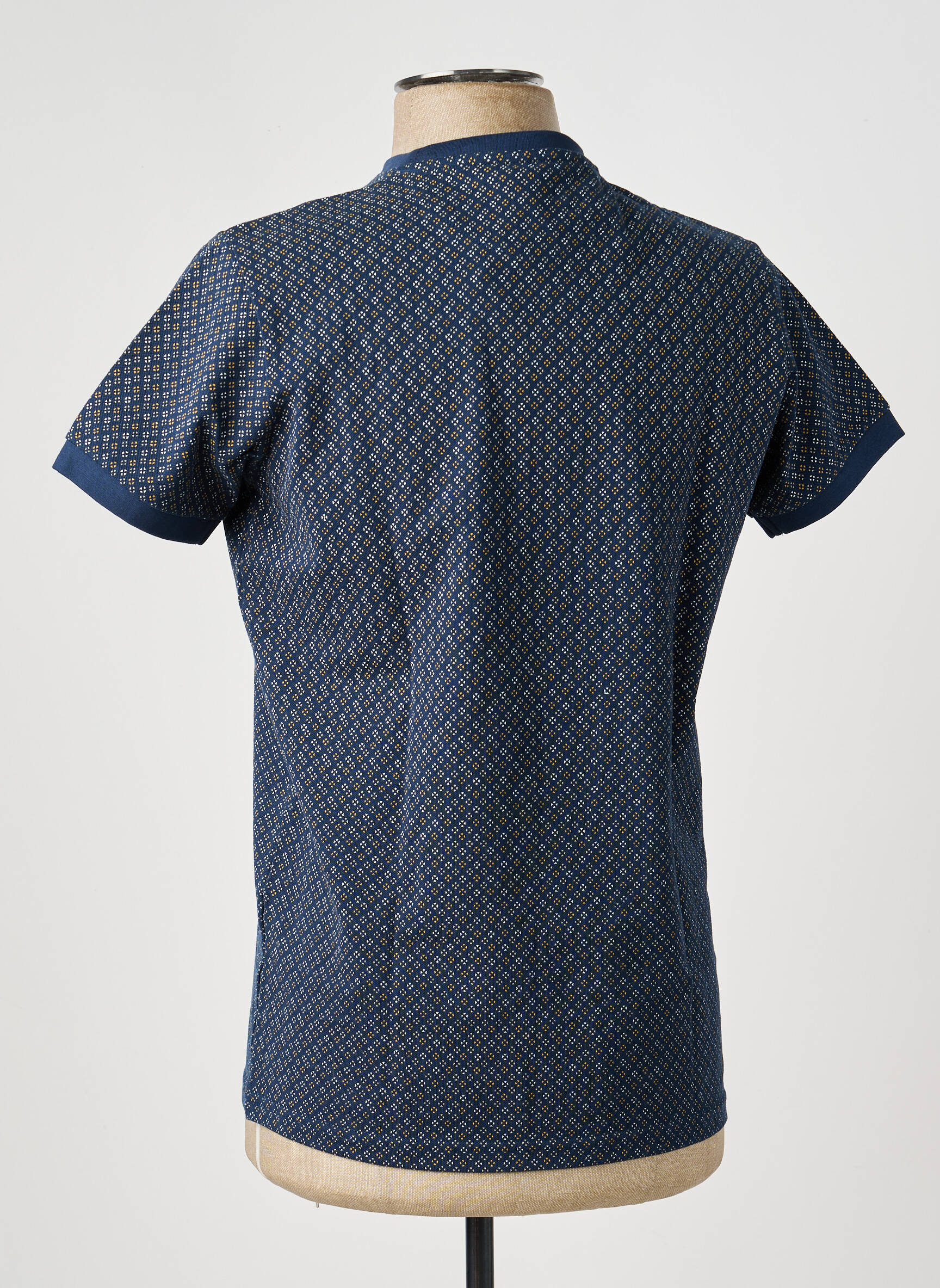 T-shirt coupe cintrée manches courtes bleu CAMBERABERO homme