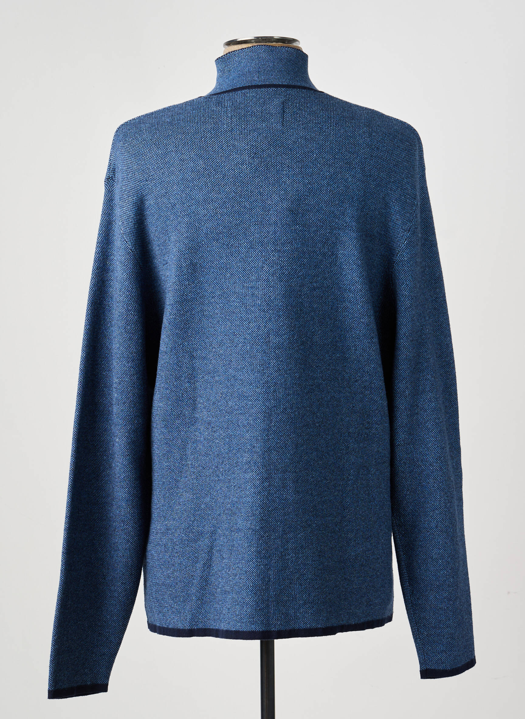 Gilet manches longues tissage chiné bleu MARVELIS homme