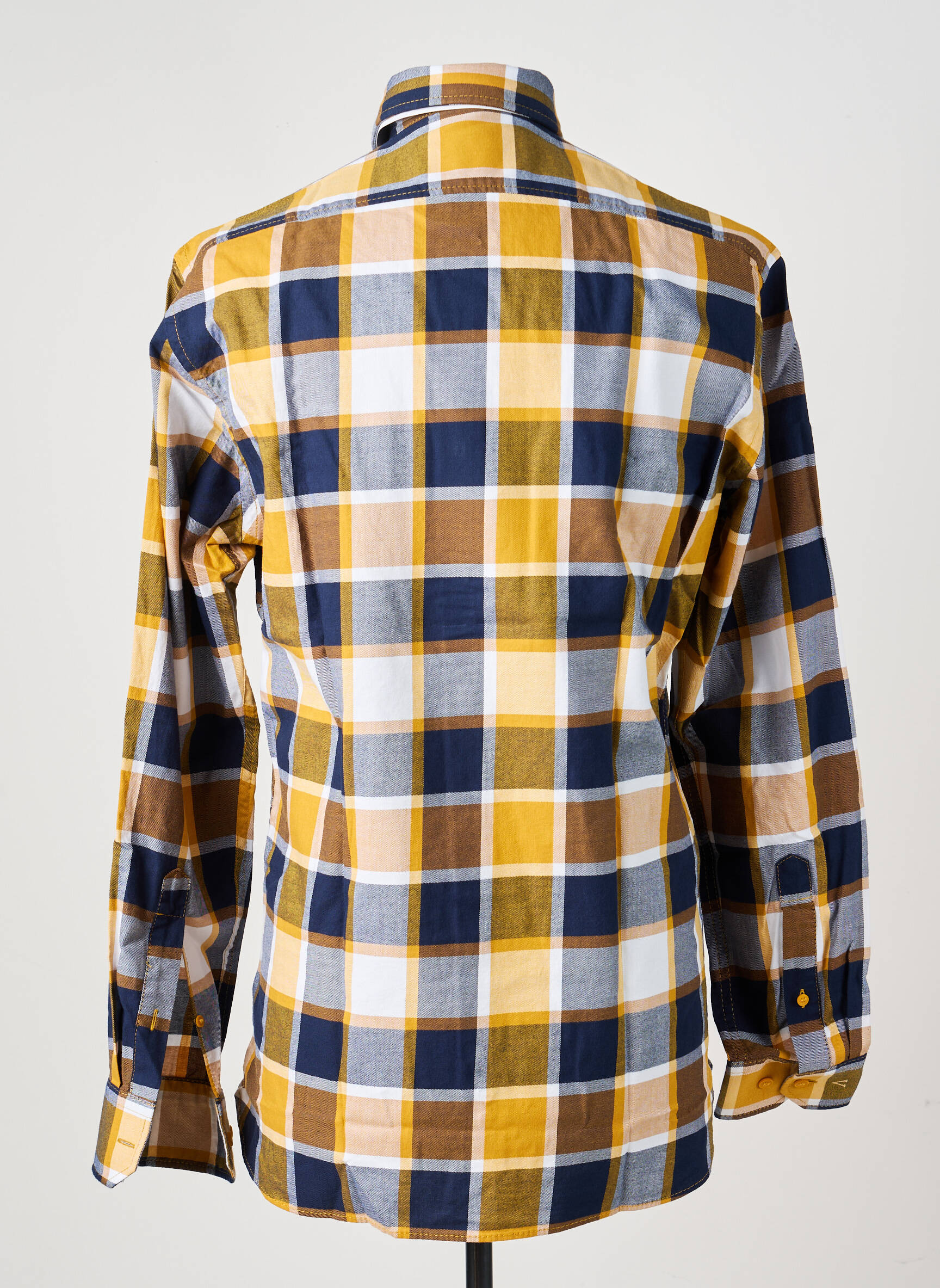 Chemise manches longues imprimé carreaux jaune MARVELIS homme