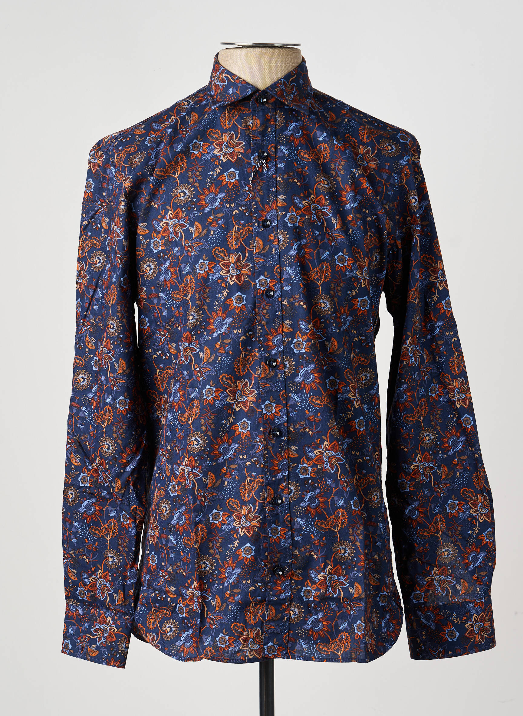 Chemise manches longues coupe cintrée bleu MARVELIS homme
