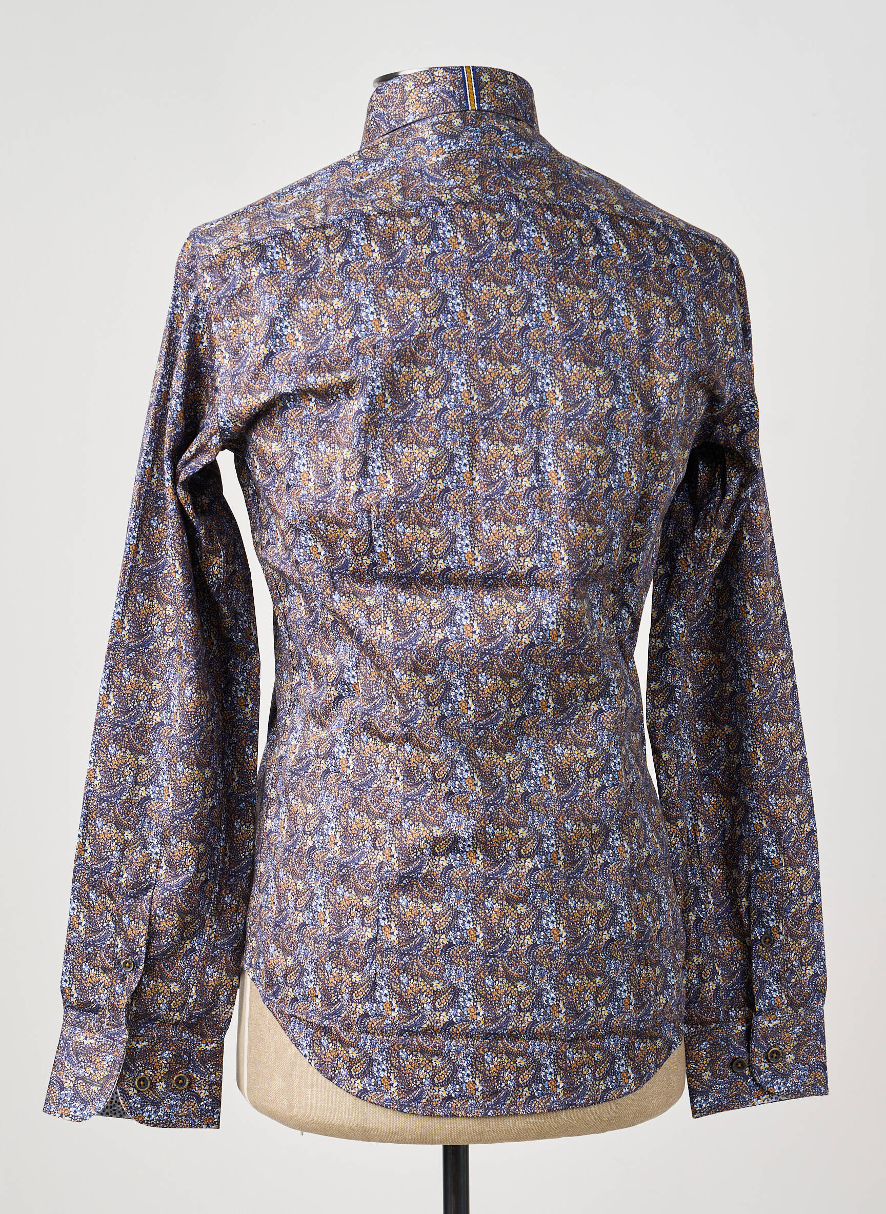 Chemise manches longues coupe cintrée bleu DARIO BELTRAN homme