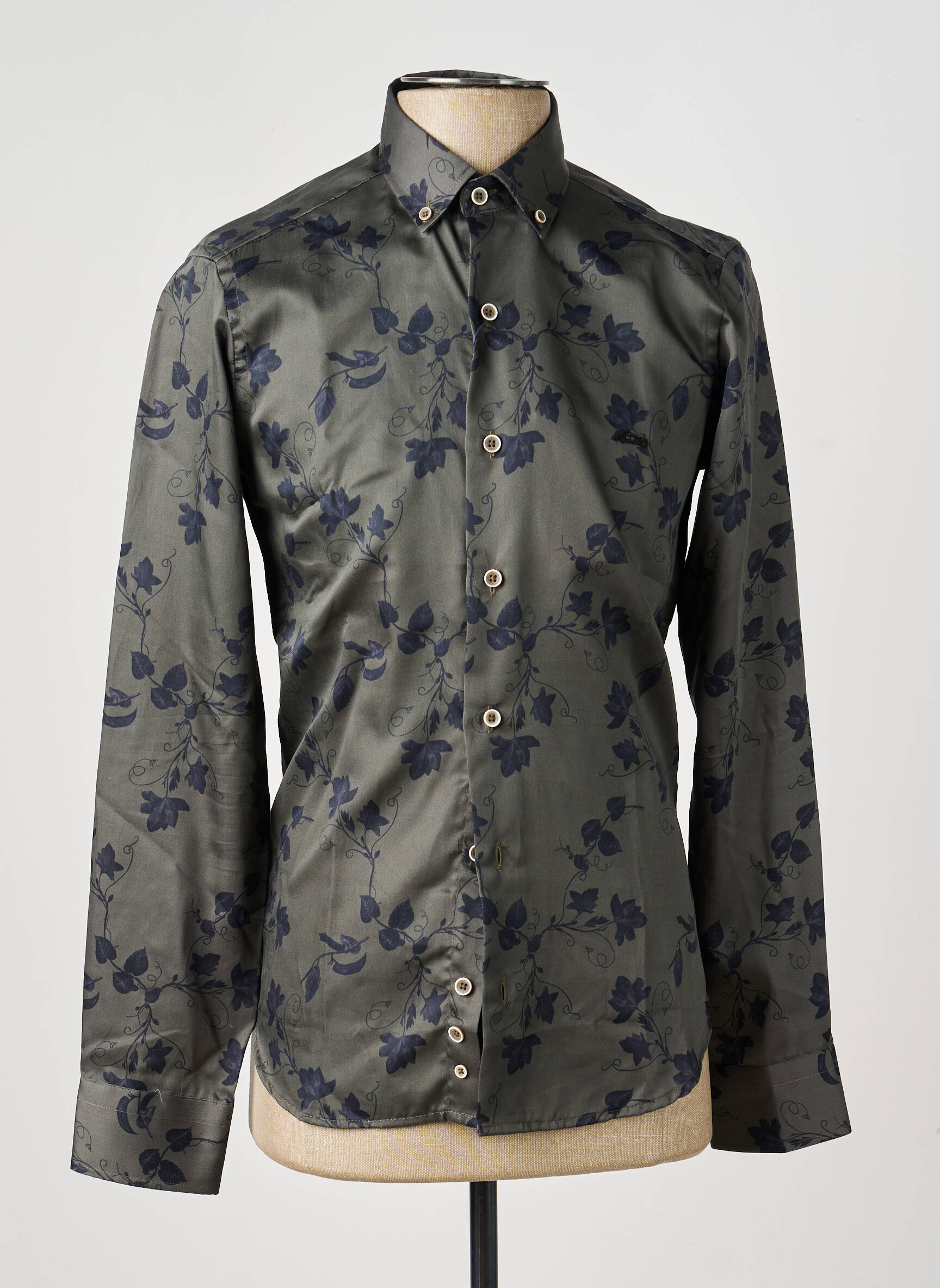 Chemise manches longues coupe cintrée vert DARIO BELTRAN homme