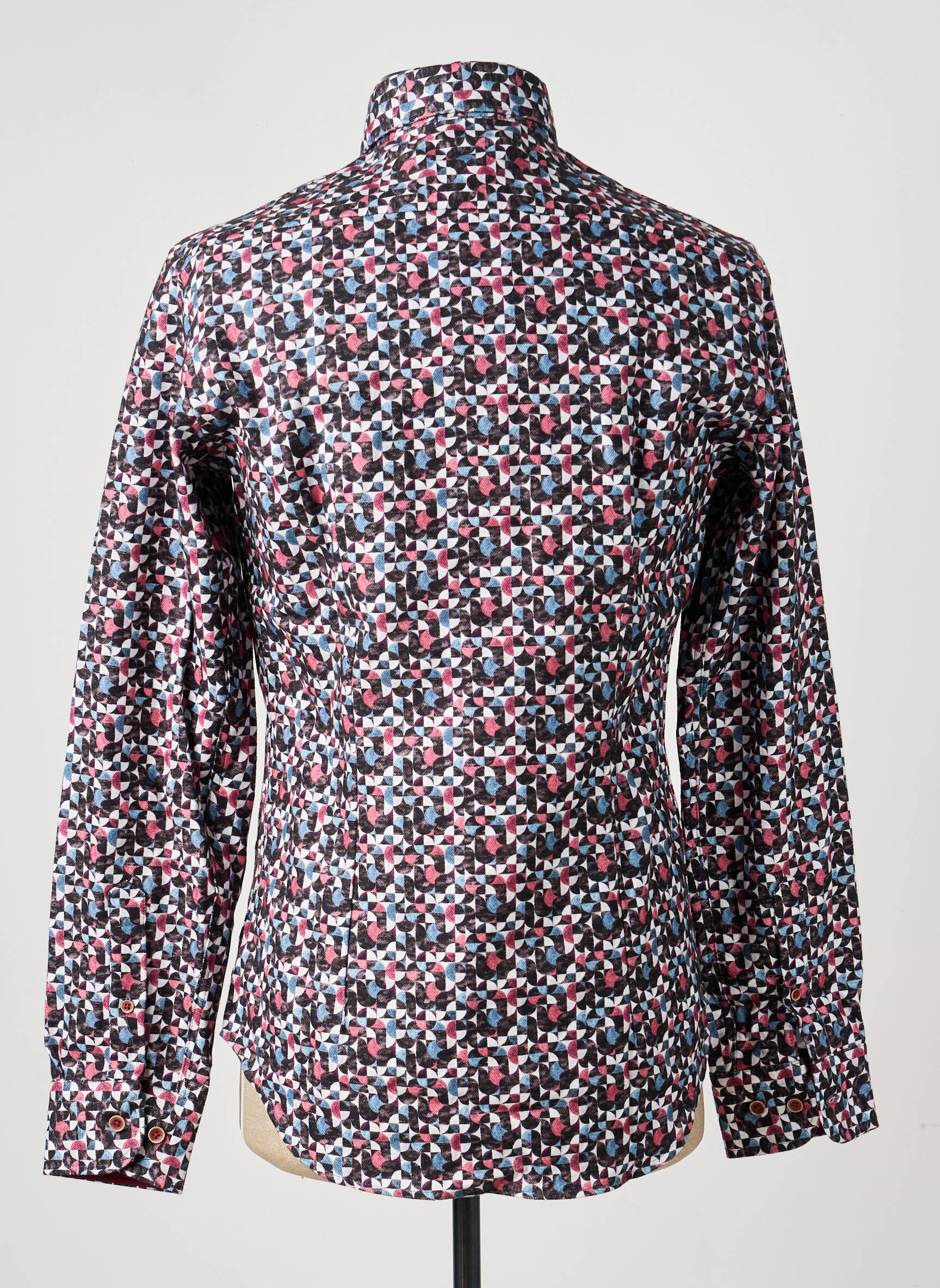 Chemise manches longues imprimé fantaisie bleu DARIO BELTRAN homme