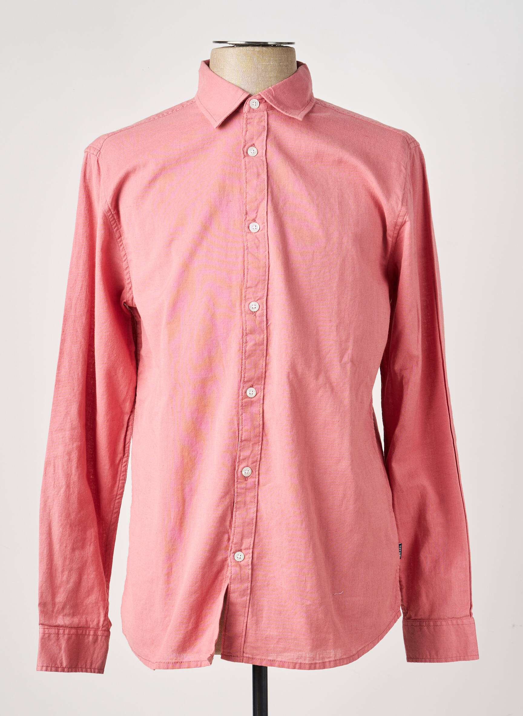 Chemise manches longues coupe cintrée rose TIFFOSI homme