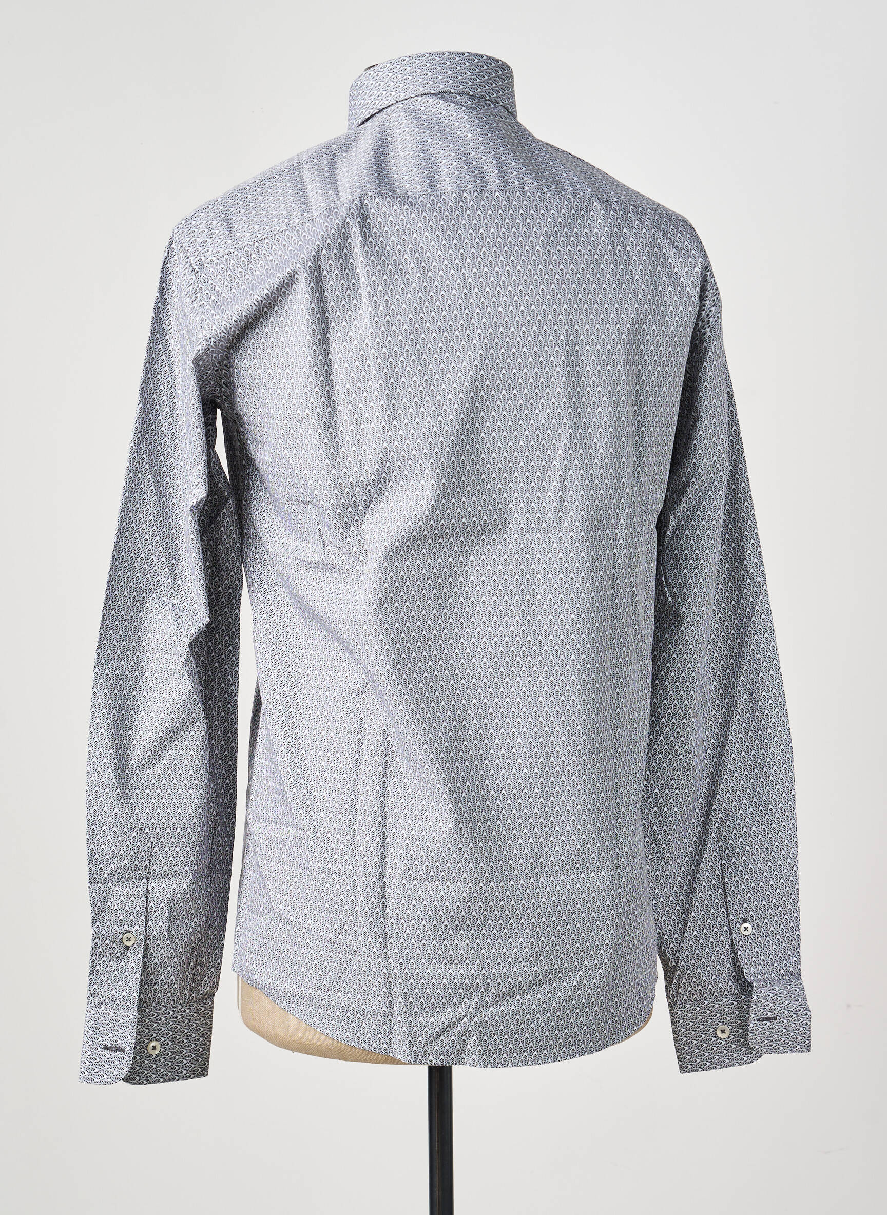Chemise manches longues imprimé fantaisie gris FOXX homme