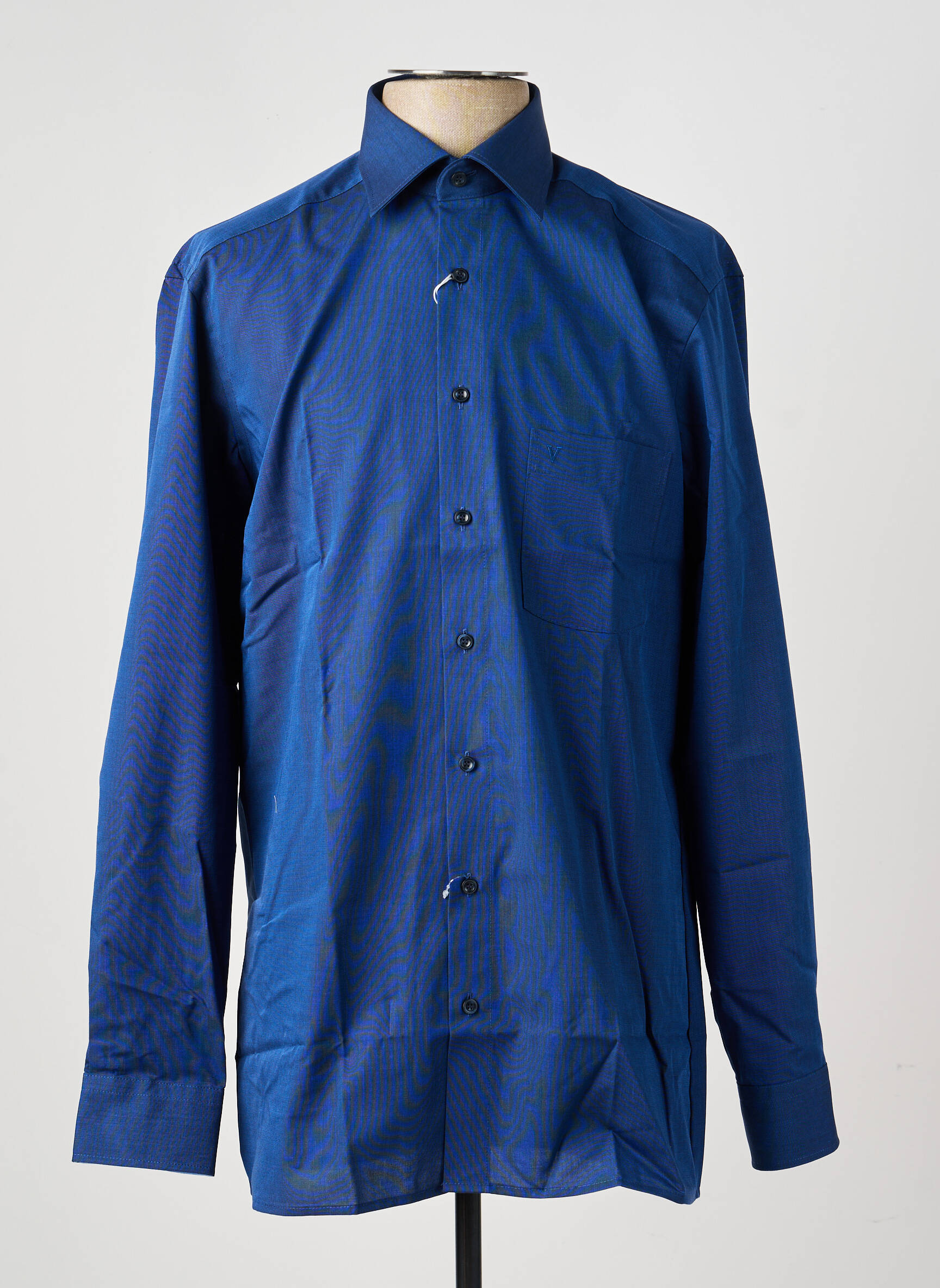 Chemise manches longues poches bleu MARVELIS homme