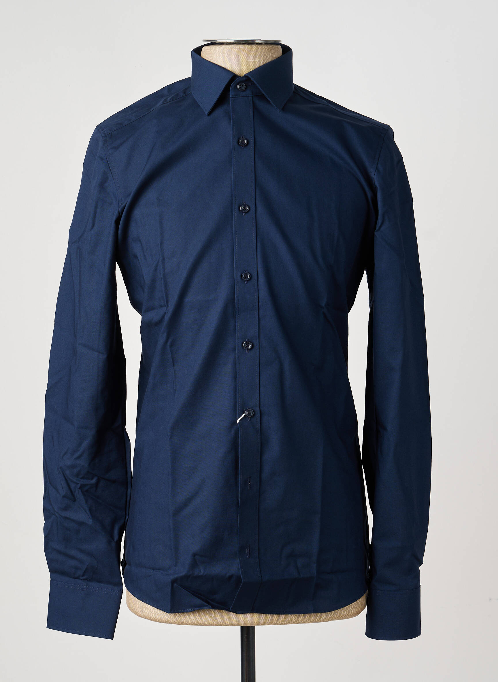 Chemise manches longues coupe cintrée bleu MARVELIS homme