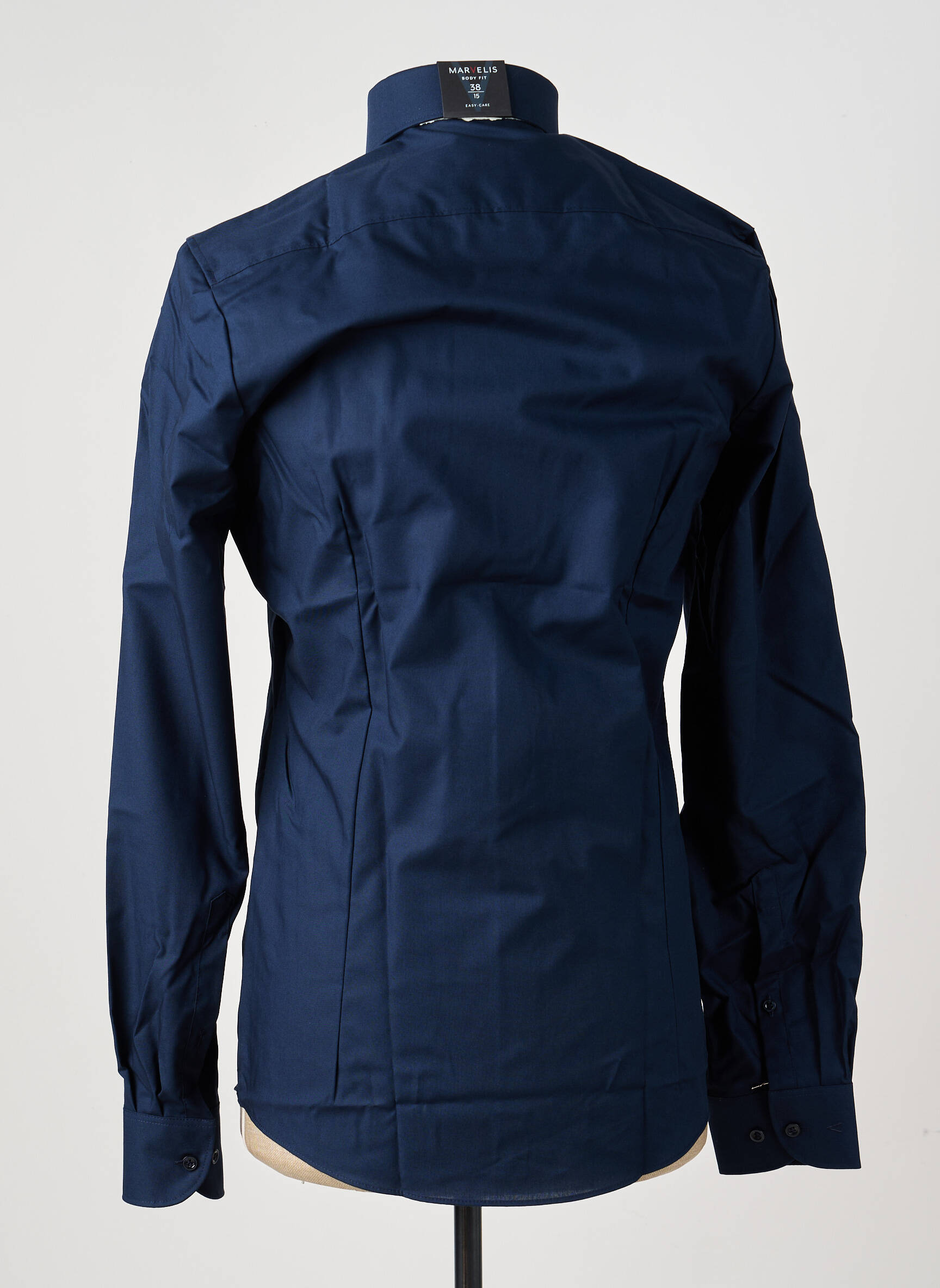 Chemise manches longues coupe cintrée bleu MARVELIS homme