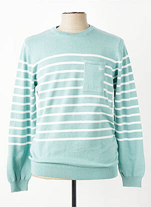 Pull stretch manches longues vert ELLE EST OU LA MER homme