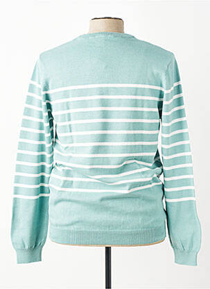 Pull stretch manches longues vert ELLE EST OU LA MER homme