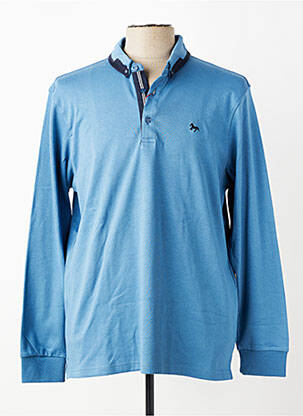 Polo manches longues manches longues bleu STIL PARK homme