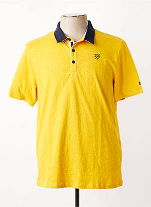 Polo coupe droite manches courtes jaune ELLE EST OU LA MER homme