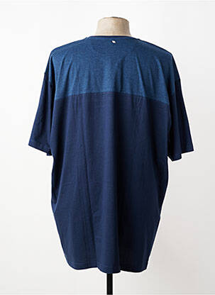 T-shirt broderie manches courtes bleu CAMBERABERO homme