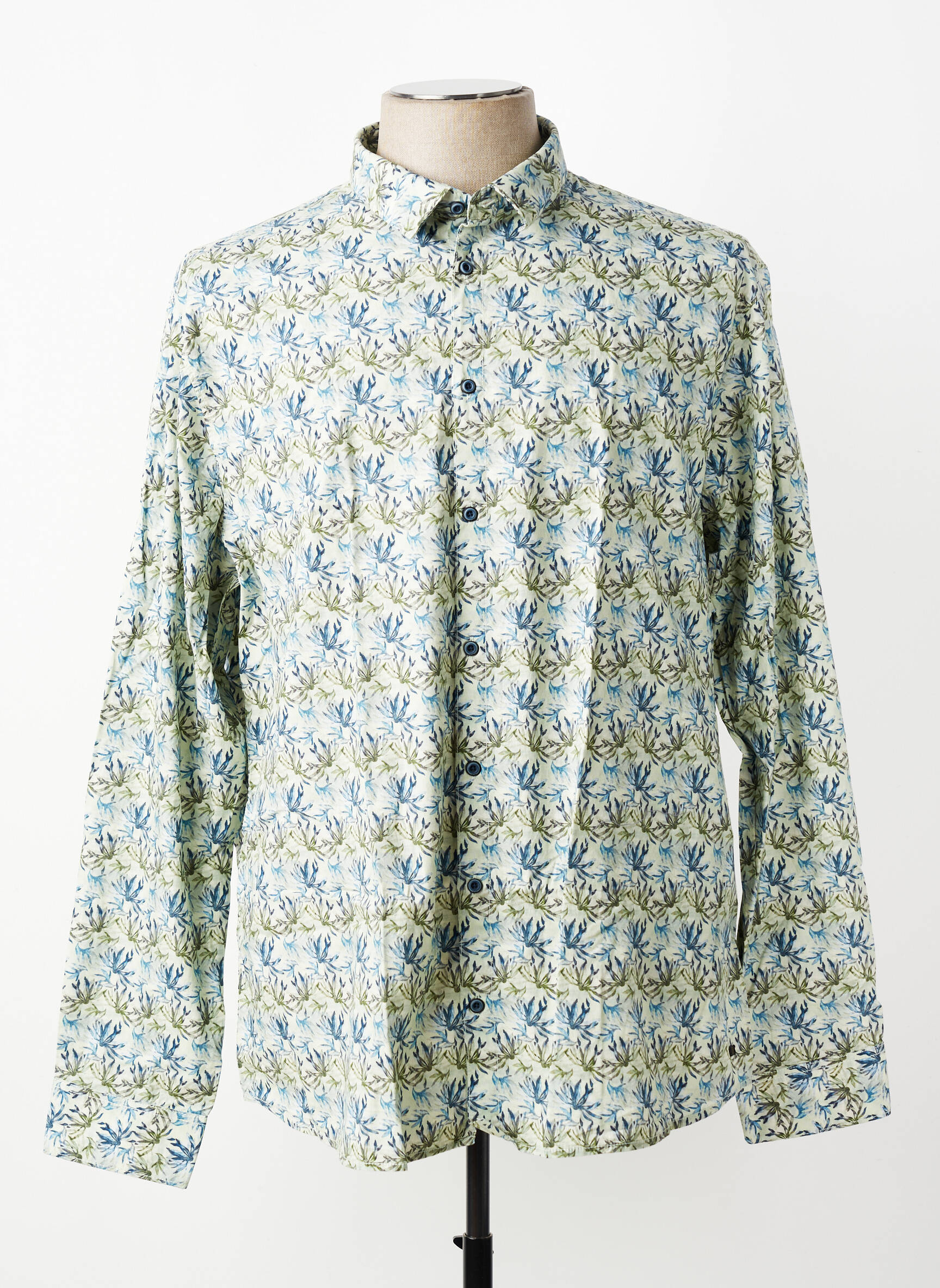 Chemise manches longues imprimé fantaisie vert NO EXCESS homme