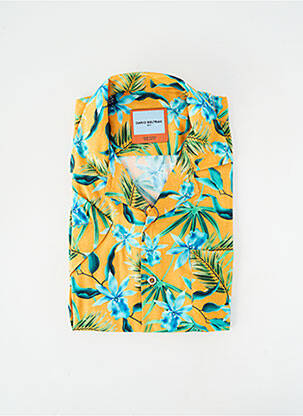 Chemise manches courtes poches jaune DARIO BELTRAN homme