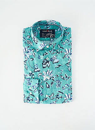 Chemise manches longues imprimé fantaisie vert MARVELIS homme