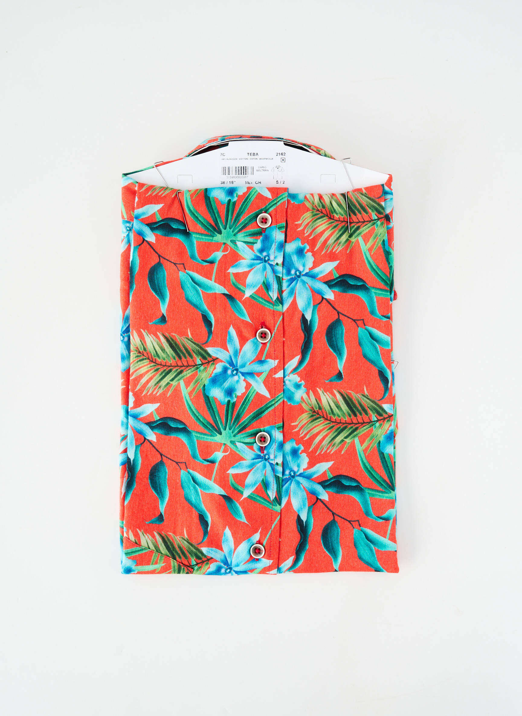 Chemise manches courtes poches rouge DARIO BELTRAN homme