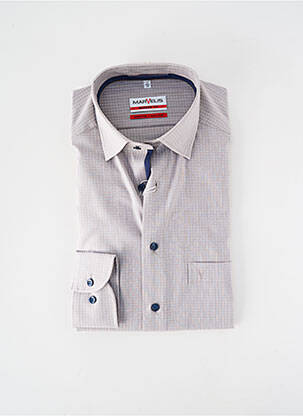 Chemise manches longues poches gris MARVELIS homme