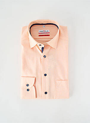 Chemise manches longues poches orange MARVELIS homme
