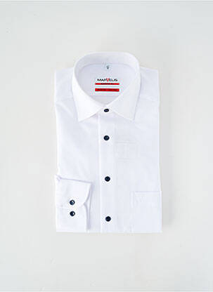 Chemise manches longues poches blanc MARVELIS homme