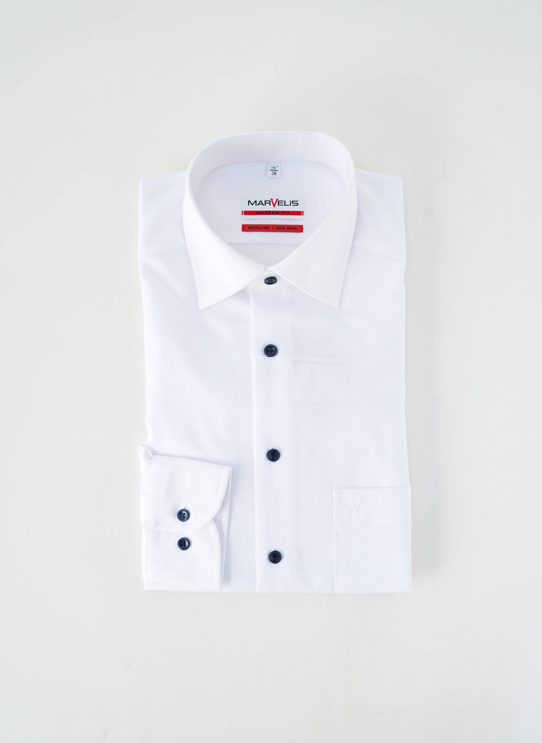 Chemise manches longues poches blanc MARVELIS homme